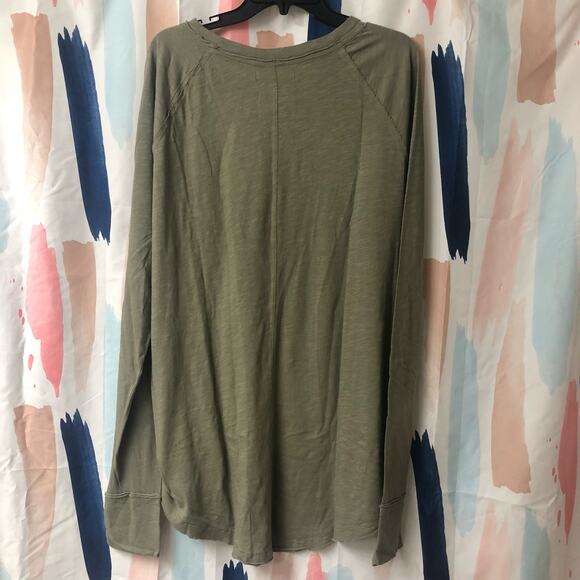 NWOT We the Free / Free People Arden Tee in Washed Army Size Large - Picture 8 of 14